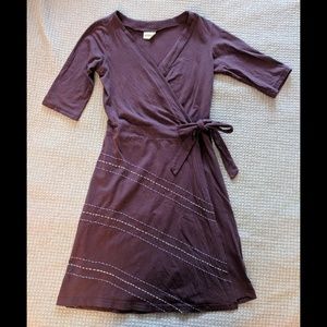 Organic cotton wrap dress